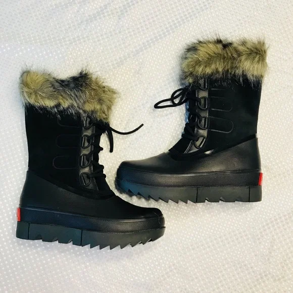 Sorel Joan of artic Next leather boots in black - Picture 1 of 10